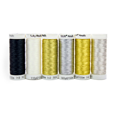 Sulky Metallic Thread, Silver/Icy Green 7025 – Benzie Design