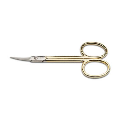 Curved End Scissors Gold-Plated Bow