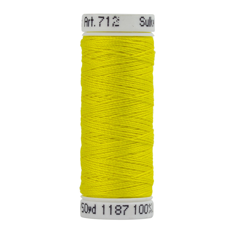 Sulky 12 WT Cotton Petites Thread #1187 Mimosa Yellow - 50 yds