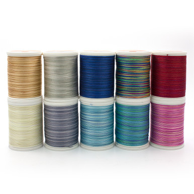 【まるちゃん】CottonGabardine x WoolMelton 12 Wt. Cotton Blendables Thread - Quilter's Assortment - 300