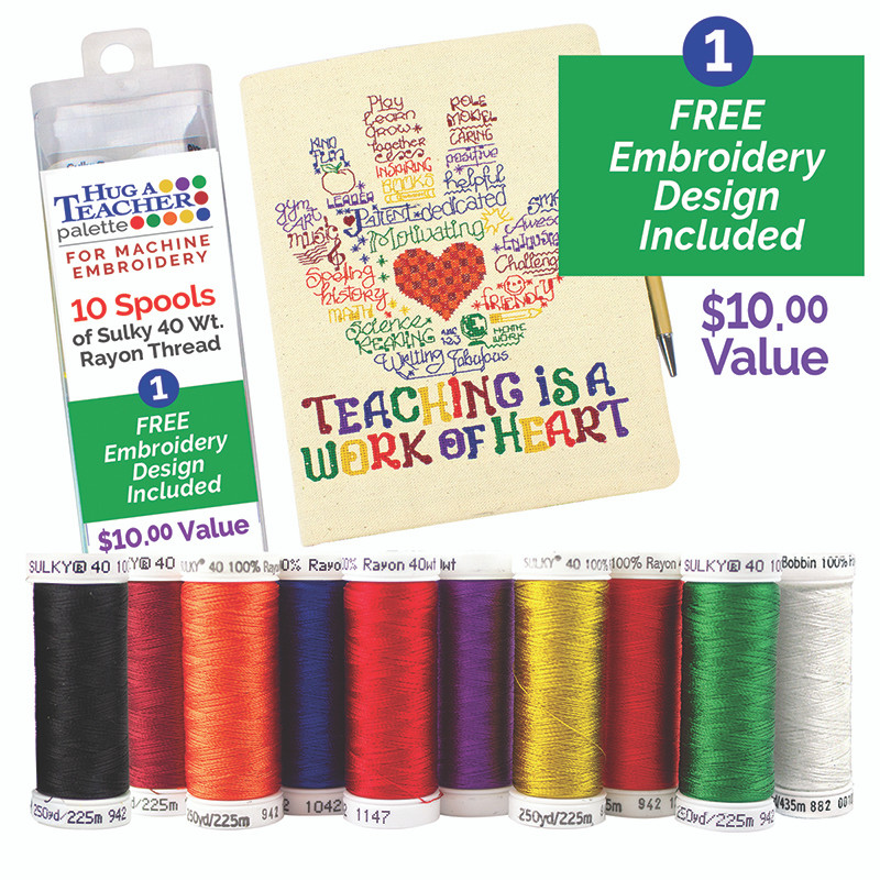 Embroider Blanks for Teacher Gifts - Sulky