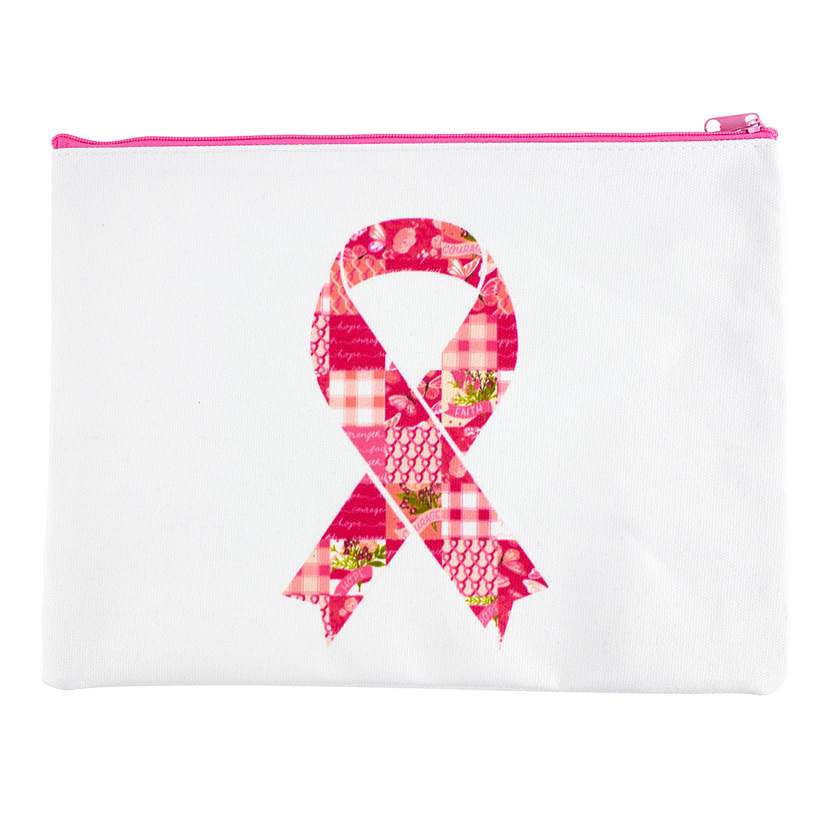 Hot Pink Fabric Awareness Ribbons - 250 ribbons / bag