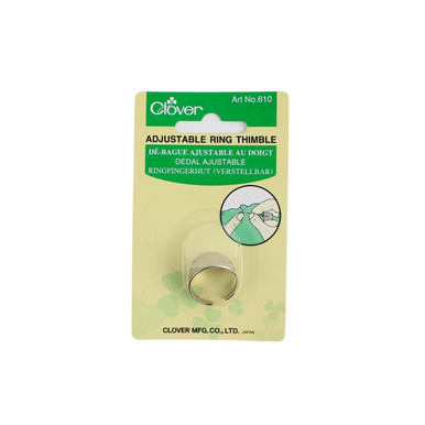 Clover Adjustable Ring Thimble with Plate - SewLéana