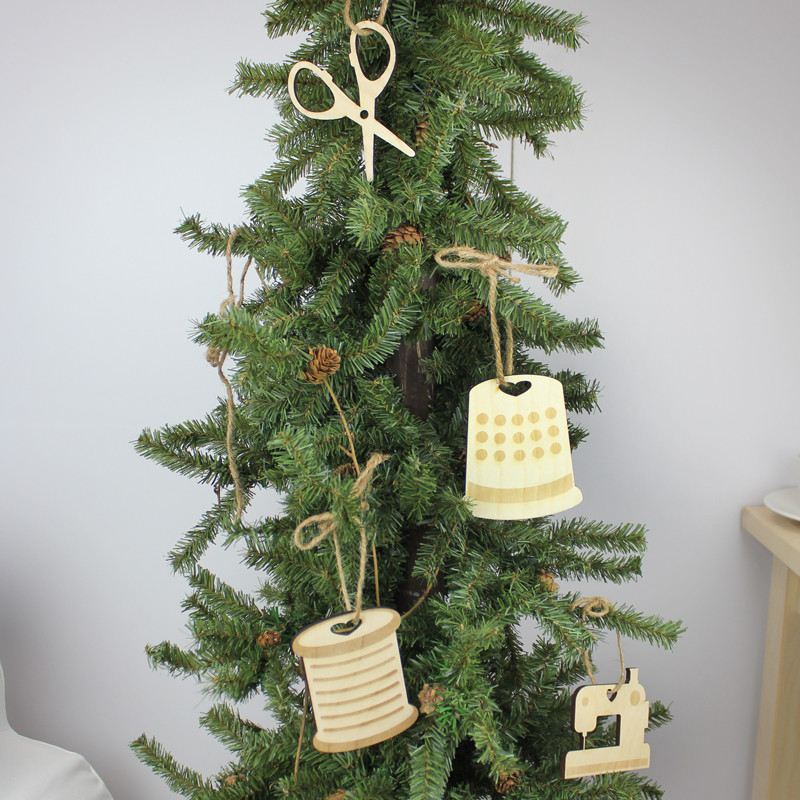 Wooden Ornaments Bundle - 4-pack