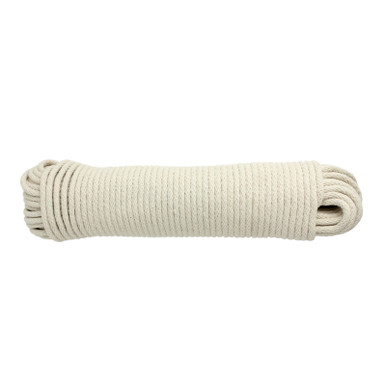 Wellington 7/32 in. D X 200 ft. L White Braided Cotton Clothesline Rope -  Ace Hardware