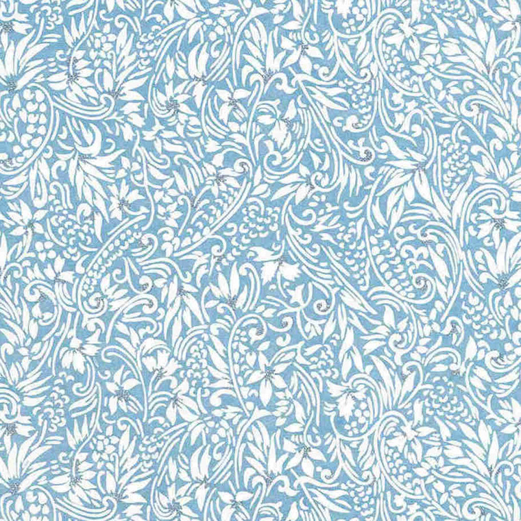 Chiyogami Japanese Paper 709C Blue and White Floral