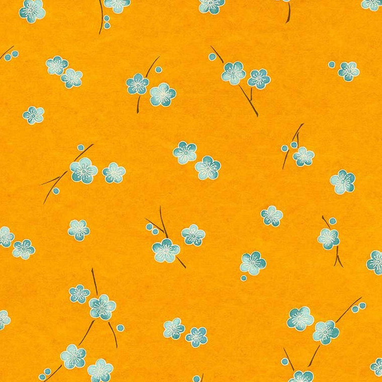 Chiyogami Japanese Paper 765C Yellow Floral