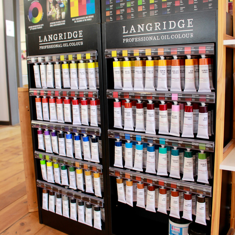 Langridge Oil Paints in a full spectrum of colours