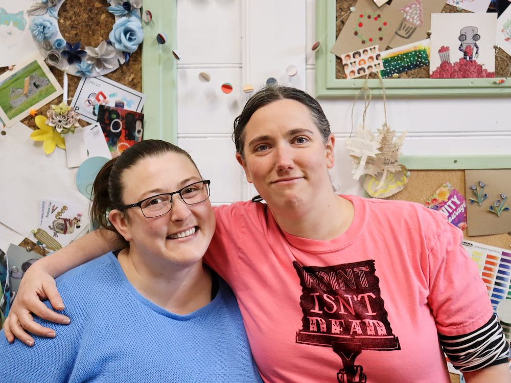 Rhain and Jo in the Kyneton Craftery Studio