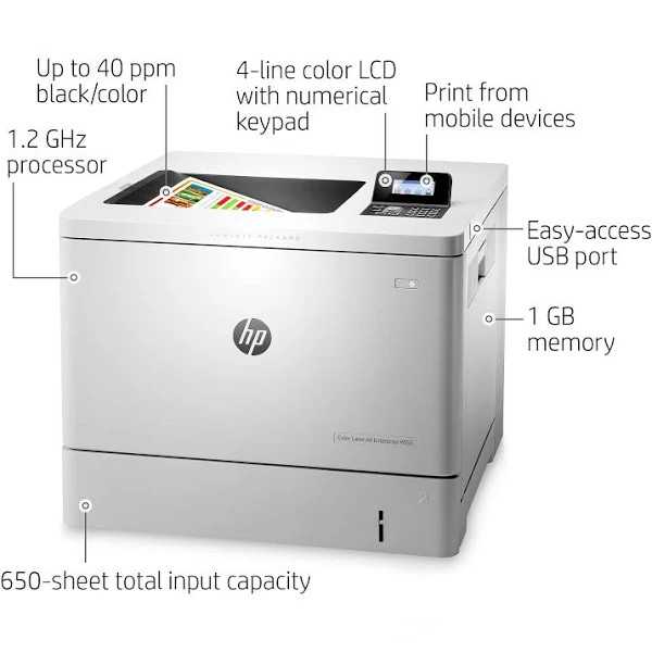 HP Color LaserJet M553n Laser Printer - B5L24A - Color Laser