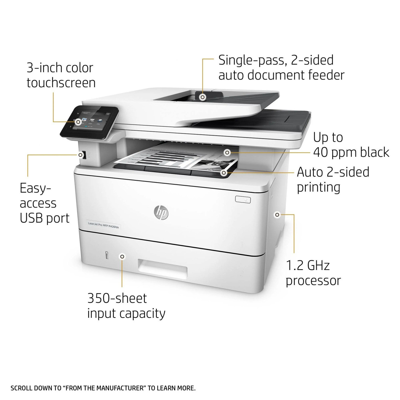 HP LaserJet Pro MFP M426fdn Printer - Refurished Buy Now! Includes Free starter toner