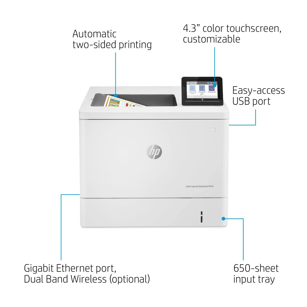 HP Color LaserJet M555dn Laser Printer - 7ZU78A - Color Laser
