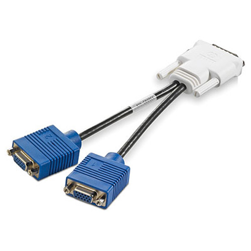Video Card DMS-59 To Two Dual VGA Splitter Cable Y Splitter Adap
