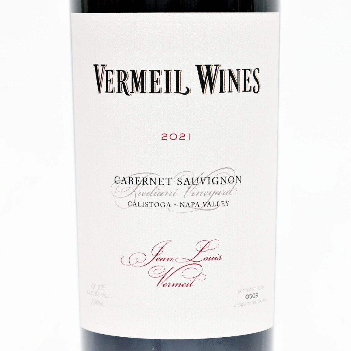 2021 Vermeil Jean Louis Vermeil Frediani Vineyard Cabernet Sauvignon ...