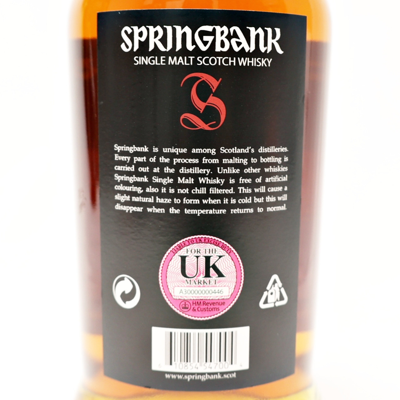 Springbank Cask Strength 12 Year Single Malt Scotch Whisky