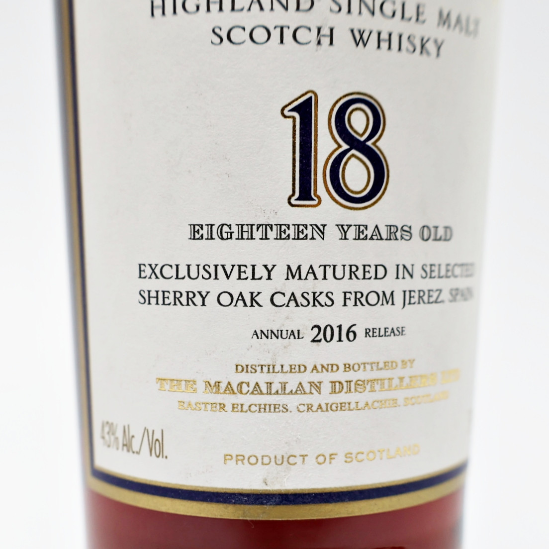 The Macallan 18 Year Old Sherry Oak Single Malt Scotch Whisky