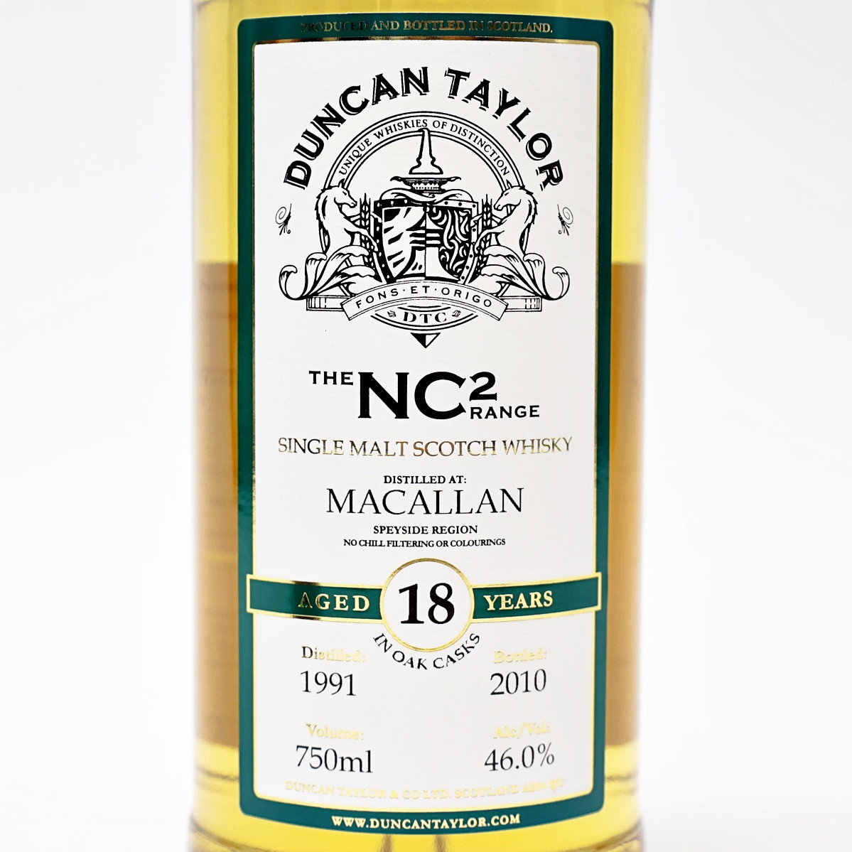 1991 Duncan Taylor The NC2 Range Macallan 18 Year Single Malt