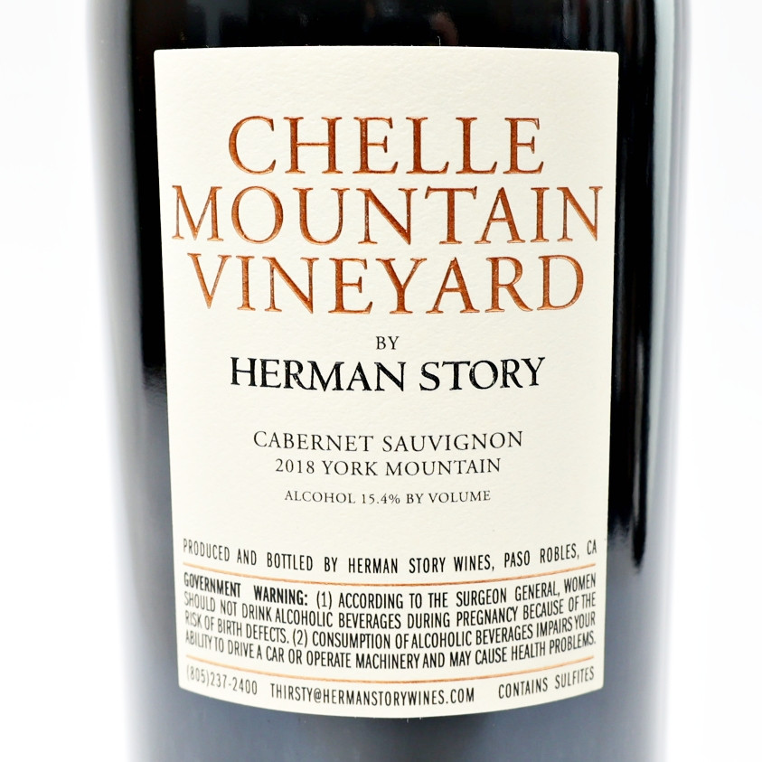 2018 Herman Story Chelle Mountain Vineyard Cabernet Sauvignon