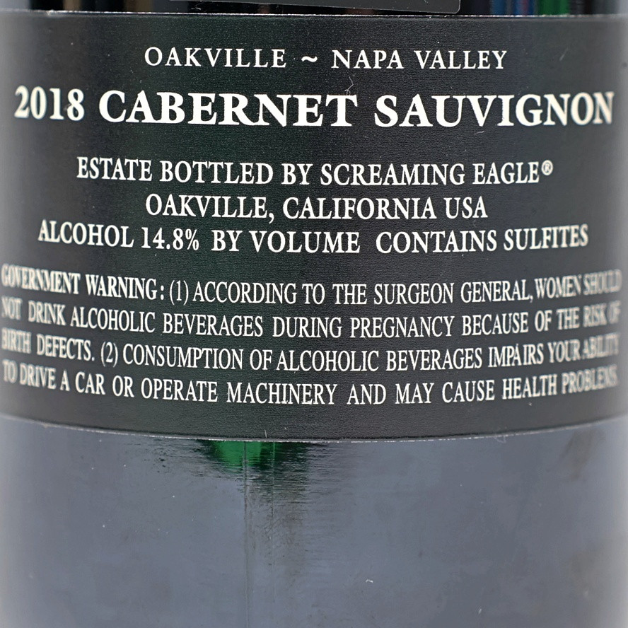 2018 Screaming Eagle Cabernet Sauvignon, Napa Valley, USA [3
