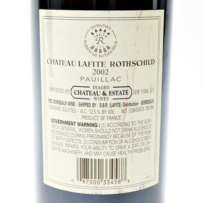 2002 Chateau Lafite Rothschild, Pauillac, France [capsule issue