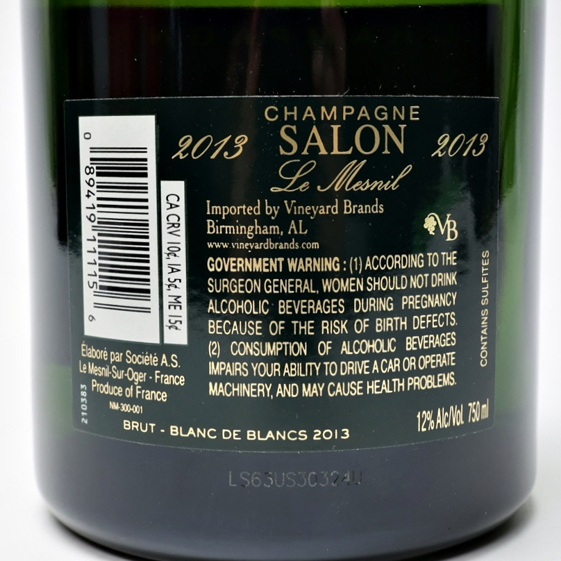 2002 Salon Cuvee 'S' Le Mesnil Blanc de Blancs Brut, Champagne