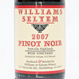 [Flash Sale] 2007 Williams Selyem Weir Vineyard Pinot Noir, Yorkville Highlands, USA [label issue] 24E09126