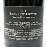 2013 Blankiet Estate Paradise Hills Vineyard Proprietary Red, Napa Valley, USA 25D17157
