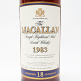 1983 The Macallan 18 Year Old Sherry Oak Single Malt Scotch Whisky, Speyside - Highlands, Scotland [box issue] 23L1912
