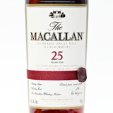 The Macallan Sherry Oak 25 Year Old Single Malt Scotch Whisky, Speyside - Highlands, Scotland [maroon ribbon] 26D0904