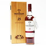 The Macallan Sherry Oak 25 Year Old Single Malt Scotch Whisky, Speyside - Highlands, Scotland [maroon ribbon] 26D0904