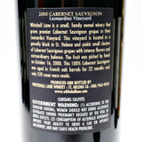 2000 Whitehall Lane Winery & Vineyards Leonardini Estate Cabernet Sauvignon, Napa Valley, USA 26F0230