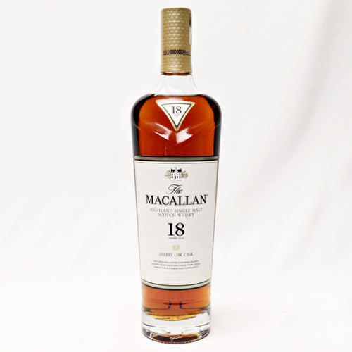 The Macallan 18 Year Old Sherry Oak Single Malt Scotch Whisky, Speyside - Highlands, Scotland [2019, no box] 24E0606