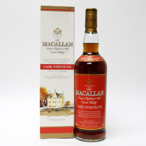 The Macallan Cask Strength Single Malt Scotch Whisky, Speyside - Highlands, Scotland [red label] 21K0510

