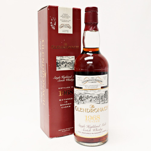 1968 Glendronach 25 Year Old Single Malt Scotch Whisky, Highlands, Scotland [box issue] 24G1503