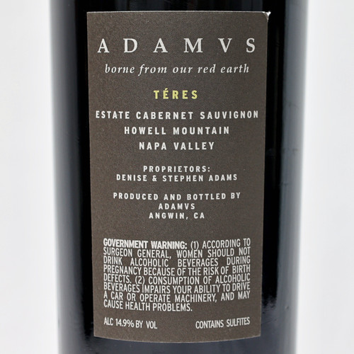 2019 Adamvs Teres Cabernet Sauvignon, Napa Valley, USA 24H0580