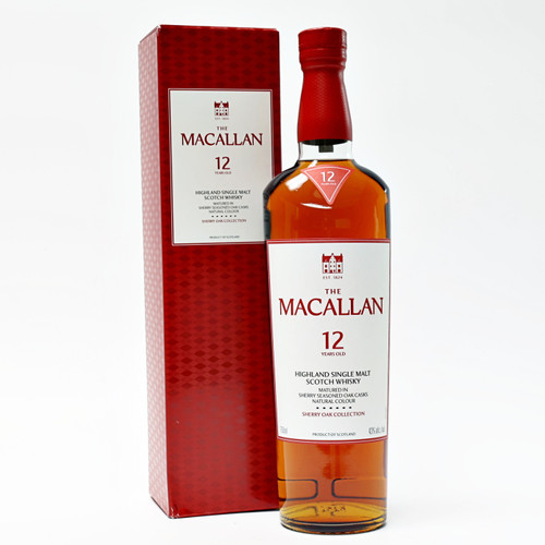 The Macallan Sherry Oak Cask 12 Year Old Single Malt Scotch Whisky, Speyside - Highlands, Scotland [box issue] 26A0643