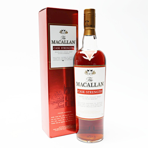 The Macallan Cask Strength Single Malt Scotch Whisky, Speyside - Highlands, Scotland [low fill, box issue] 26C0663