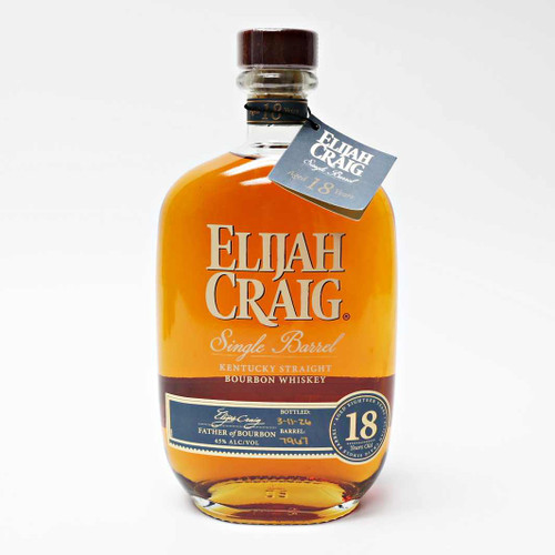 Elijah Craig 18 Year Old Single Barrel Straight Bourbon Whiskey, Kentucky, USA 26J1327