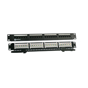 Garland CAT6 1RU Loaded Patch Panel | 24 Port | Black
