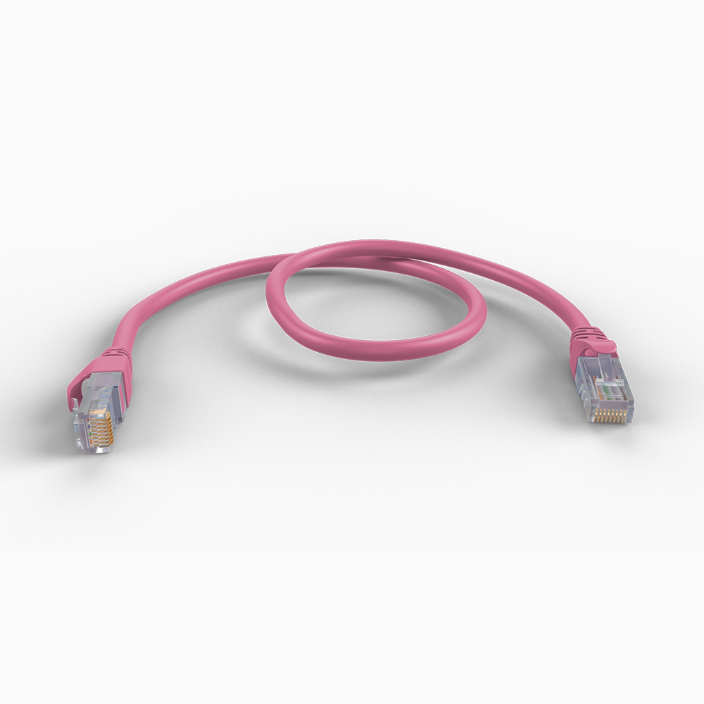 Garland CAT6A RJ45 S/FTP 26 AWG PVC Ethernet Cable | 0.5m | Pink
