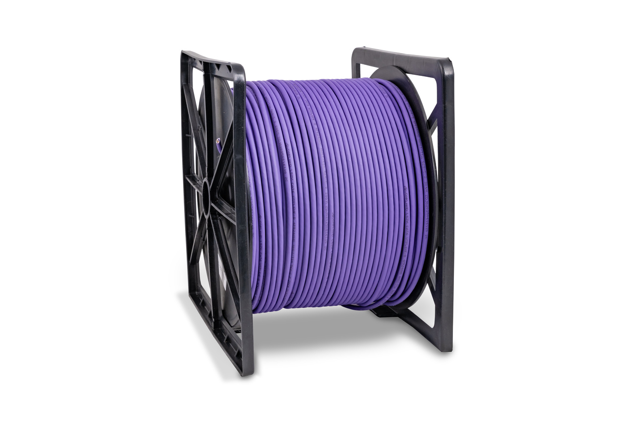 Garland CAT6 Cable Reel Box U/UTP 4 Pair Solid Conductor Halogen Free | 305m | Violet