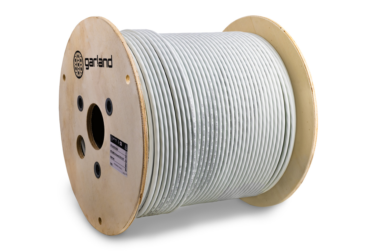 Garland CAT6A Reel U/UTP 4 Pair Solid Conductor Halogen Free | 305m | Grey