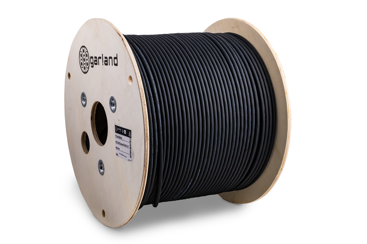 Garland CAT6A Reel F/UTP 4 Paid Solid Conductor Halogen Free | 305m |Black