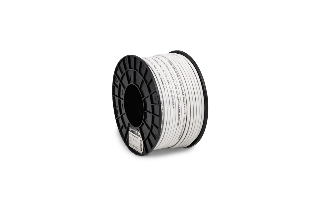 Garland Figure 8 Reel 24/0.2mm PVC | 100M | White with Black stripe