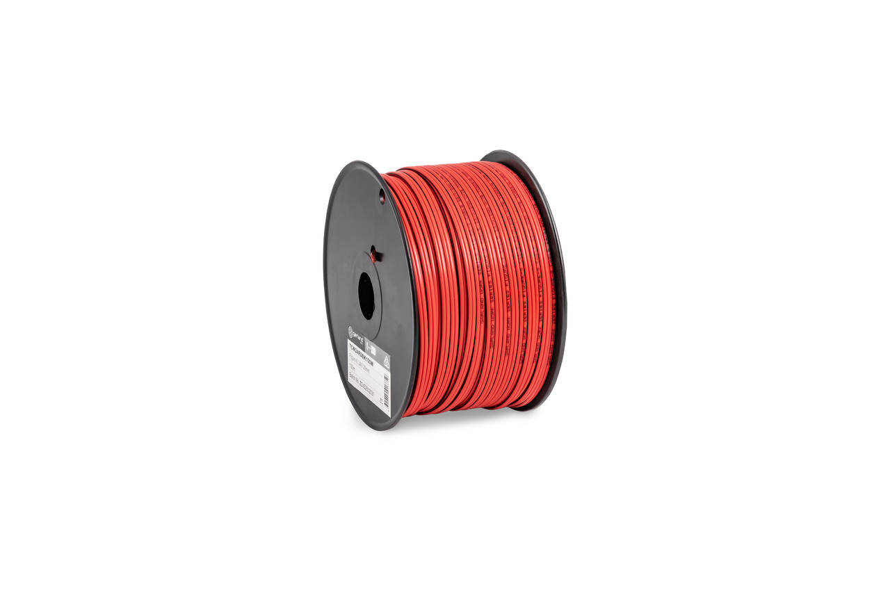 Garland Figure 8 Reel 24/0.2mm PVC | 100M | Red with Black stripe