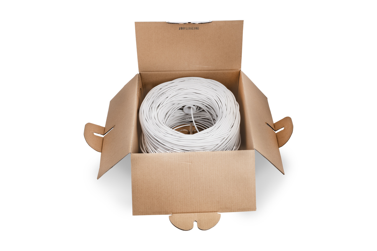 Garland Security Cable Box 4 Core 14/0.2mm PVC | 300M | White