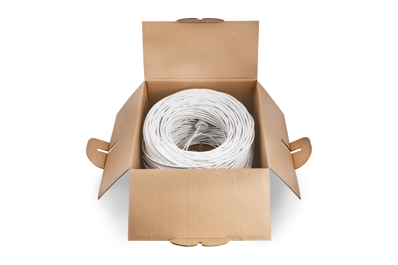 Garland Security Cable Box 6 Core 14/0.2mm PVC | 250M | White
