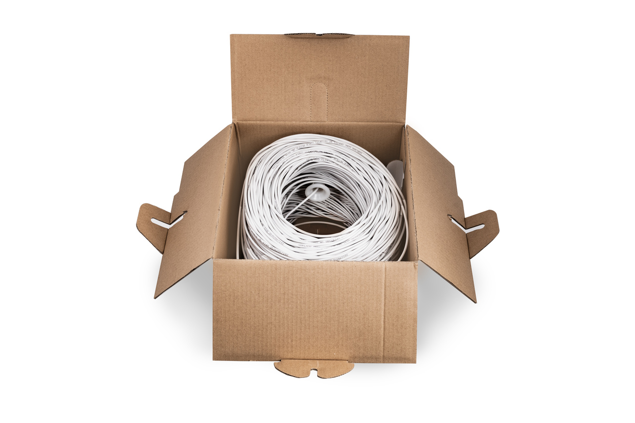 Garland Security Cable Box 4 Core 7/0.2mm PVC | 300M | White