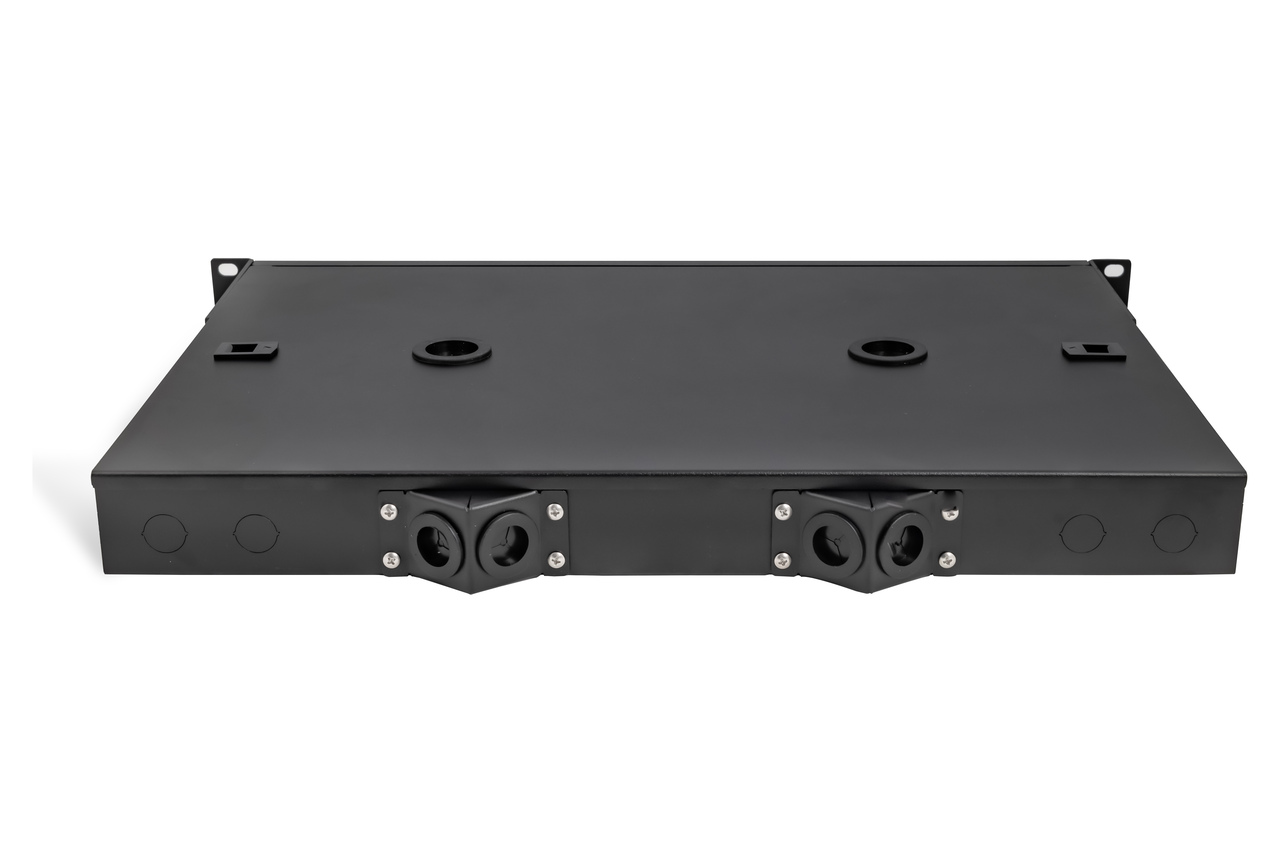 Garland 1RU FOBOT Fixed Drawer with installation hardware and splice trays | 24/48 Fibres | Black