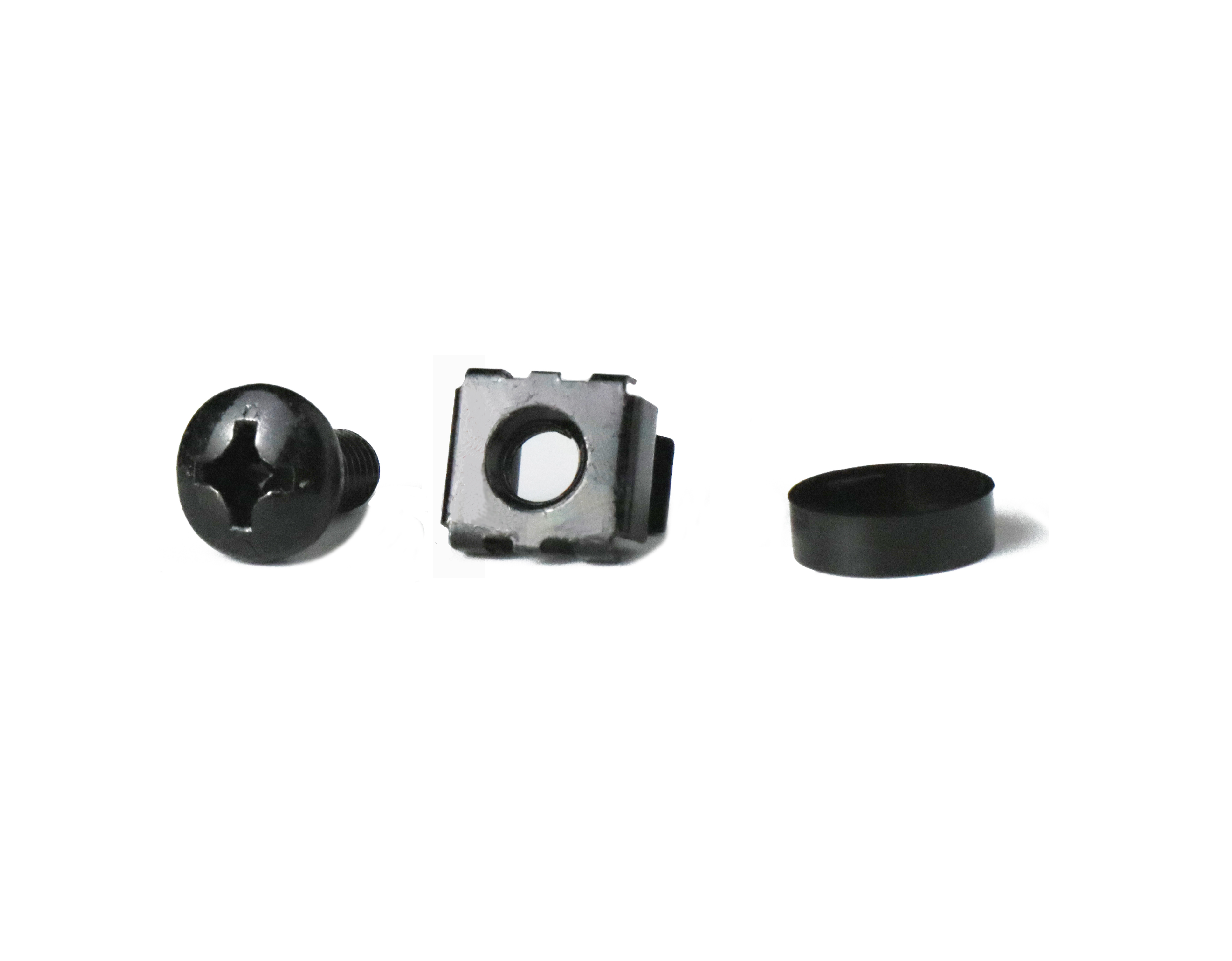 Garland M6 Cage Nuts, Bolts & Washers | 100 Pieces |Black